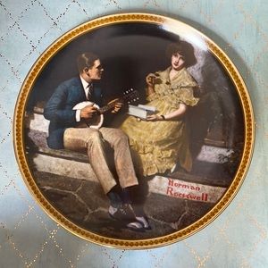 Norman Rockwell "Pondering on the Porch" Vintage Limited Collector Plate